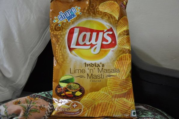 Patatas fritas Lays sabor Lima y Masala