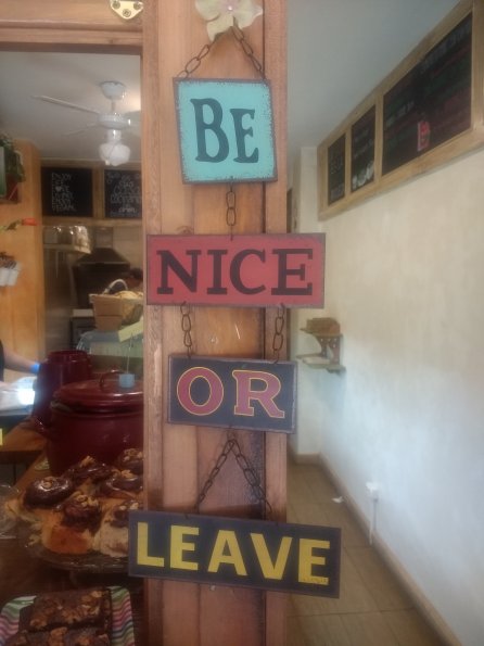 Be nice or leave