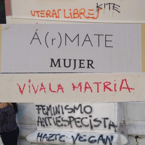 Graffitti around Santiago after the estallido social of 2019