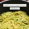 Spaghetti with broccoli pesto
