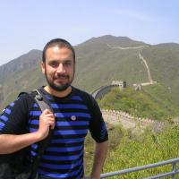 In front of the great wall