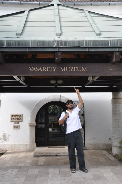 Outside Vasarely Museum