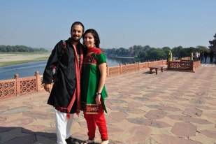Fabiola and I in the Taj Majal
