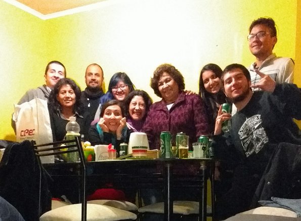 At C.'s place